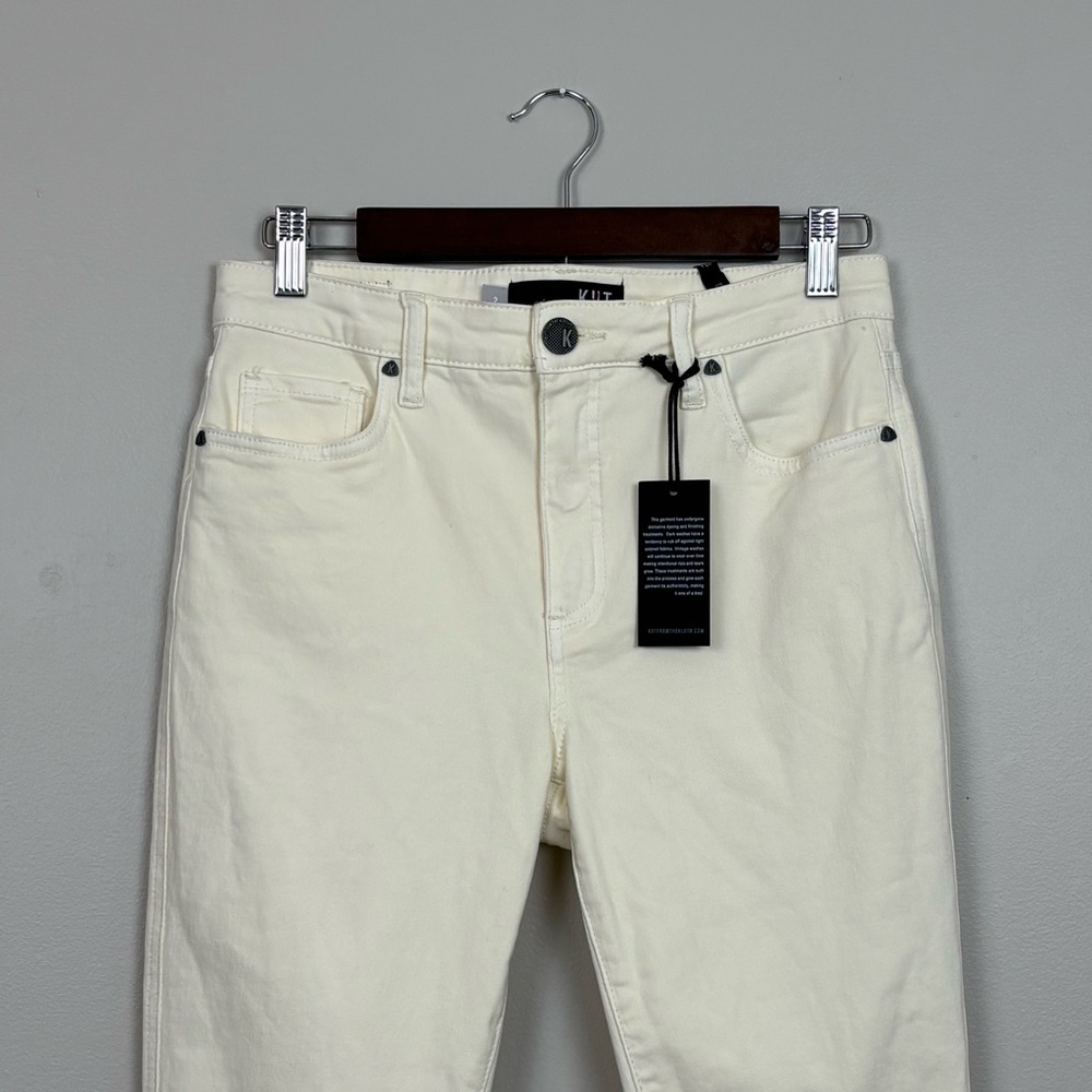 Kut From The Kloth Jean Women 2 Cream Connie Fab Ab Ankle Skinny High Rise Denim - Picture 2 of 13